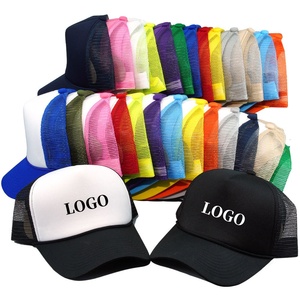 Individuelle 5-Panel <span class=keywords><strong>Trucker</strong></span> Caps für Männer und Frauen Schlichte Blanko Schaumstoff-Mesh Baseballkappe mit Kordel Sommer Atmungsaktive Outdoor-Sport Sonnenschutz-Mütze - Product Image 1