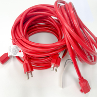 Câble d'alimentation américain homologué ETL, calibre 12, 15 pieds, robuste, SJTW, rallonge à 3 broches, prise d'extension pour utilisation intérieure et extérieure