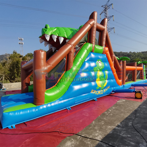 Commercial <b>Inflatable</b> Bouncy Castle Combo Bouncer Kids Jumping Bounce <b>House</b> Slide Play Structure Crocodile Obstacle Course - Product Image 4