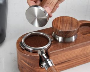 Estera de estación de apisonamiento de madera para café Espresso para almacenamiento Distribuidor de tamper Espresso de 58mm - Product Image 6
