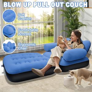 2-in-1 Inflatable <b>Sofa</b> Bed <b>Air</b> Couch for Home Garden Office Camping - Product Image 3