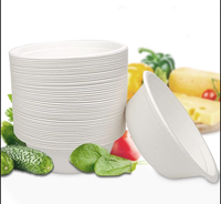 Groothandel Biologisch afbreekbare Wegwerp 100% Bagasse Waterdichte Oliebestendige Thanksgiving Soep- & Noedelkommen 950ml/32oz Wit en Bruin