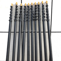 Tubo telescópico de fibra de carbono OEM para recolección de coco, conector de tubo cuadrado, pértiga de fibra de carbono para limpieza de ventanas