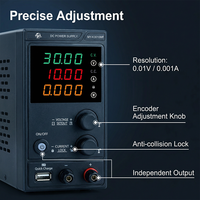 Alimentation de laboratoire DC réglable MYAMI 300W, variable 30V 24V 5A 10A avec affichage 4 chiffres, charge rapide 18W pour réparation mobile