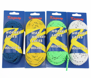 Lacets <span class=keywords><strong>de</strong></span> patins à glace personnalisés en polyester tressé haute résistance avec embouts métalliques et logo sur mesure - Product Image 5
