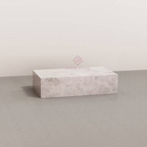 Mesa de centro de mármol nube de <span class=keywords><strong>Castilla</strong></span> de lujo con base de zócalo para sala de estar de Villa e interiores de casas modernas - Product Image 4