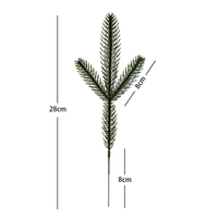 Sapin de Noël Artificiel en PET Écologique, Aiguilles de Pin 3D à Trois Branches, Double Face, Décoration Intérieure, Convient aux Animaux Domestiques