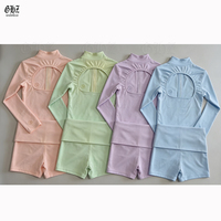 Ensemble 2 pièces Y2K pour femme, collection automne 2026, avec logo personnalisé, veste à demi-zip à manches courtes et pantalon