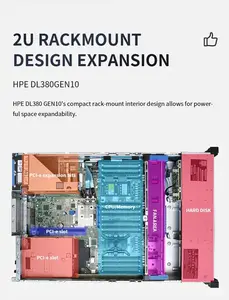 מכירה חמה חדשה לגמרי HPE ProLiant DL380 Gen10 Xeon 4210 זיכרון 128GB שרת HPE