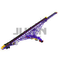Grand transpalette radial intelligent sur chenilles pour le maniement de matériaux en vrac, chargeur-broyeur télescopique mobile pour céréales