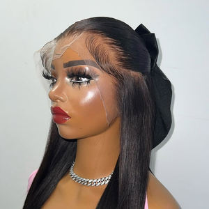 Peluca de Cabello Humano Indio Virgen con Encaje HD, 100% Sin Pegamento, Peluca Completa de Encaje con Cutícula Alineada, Pelucas con Frente de Encaje para Mujeres Negras - Product Image 2