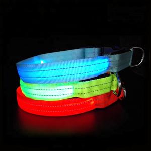 2019 아마존 베스트셀러 애완 동물 용품 어두운 개 높은 가시성 USB 충전식 <span class=keywords><strong>Led</strong></span> 개 안전 칼라 - Product Image 3