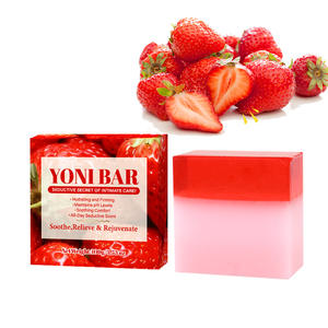 <span class=keywords><strong>Savon</strong></span> <span class=keywords><strong>intime</strong></span> féminin à la fraise biologique pour femmes, nettoyant en profondeur, apaisant et hydratant, marque privée, 100g - Product Image 1