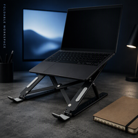 Support portable pliable en plastique pour tablette PC avec hauteur réglable pour bureau d'ordinateur compatible avec iPad