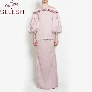 Хит продаж 2021, модное платье с вышивкой Baju Kurng, мусульманская вышивка, оптовая продажа, скромная одежда для женщин
