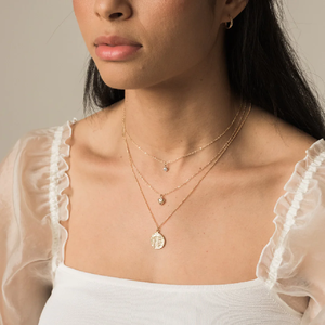 Collana <span class=keywords><strong>solitario</strong></span> in oro placcato rodiato <span class=keywords><strong>con</strong></span> cornice per festa di nozze fidanzamento o anniversario alla moda catena a maglie - Product Image 4