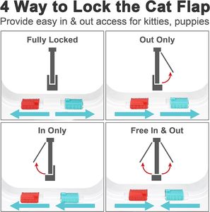 <span class=keywords><strong>Pet</strong></span> köpek kapı iki yönlü erişim kapı pencere teli cam plastik kurulu katı düğme kapatma kulübesi - Product Image 5