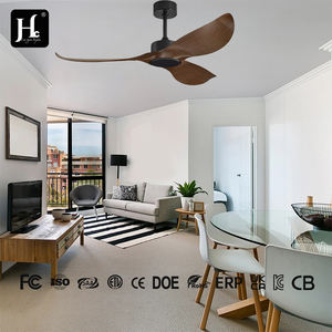 Ventilador de Techo Moderno de Venta Directa, ABS, 52 Pulgadas, 3 Piezas, Control Mecánico de Pared, Motor Eléctrico BLDC, para el Hogar - Product Image 3