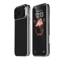 Haute qualité TPU + PC galvanoplastie étui de téléphone en cuir végétalien pour iPhone 17 16 ProMax 15 Plus lentille de protection étuis de téléphone portable