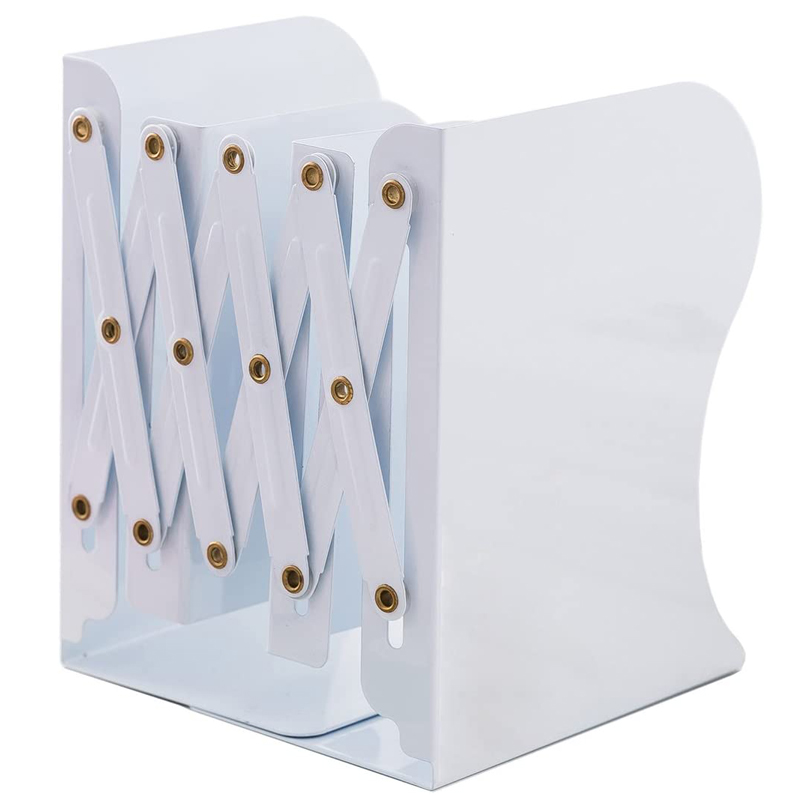 Регулируемый частей (по обеим сторонам), белая металлическая подставка для книг подставка держатель Декоративные Heavy Duty книга фиксаторы уход за кожей лица маска для хранения полки студентов школы и офиса