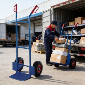 Chariot à main métallique de 200 kg avec plateforme fermée, chariot de manutention pour entrepôt et supermarché, personnalisable OEM - Product Image 3