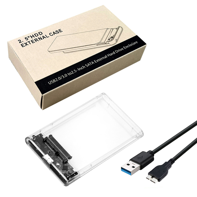 HDD Enclosure 2.5 Inch SATA to 3.0 USB Internal SSD to External Hard Drive Disk Case Hard Disk Box for Computer