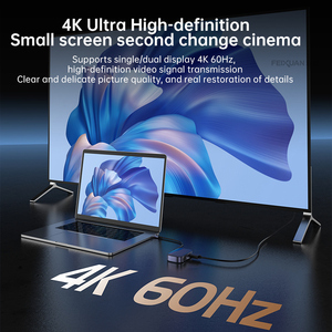 FEIXUAN, buen precio, 4 en 1 multipuerto, cuerpo de carcasa de aleación de aluminio, USB 3,0 5Gbps HDMI DP 2,0 PD 100W, concentrador USB de carga rápida para <span class=keywords><strong>Mac</strong></span> - Product Image 4