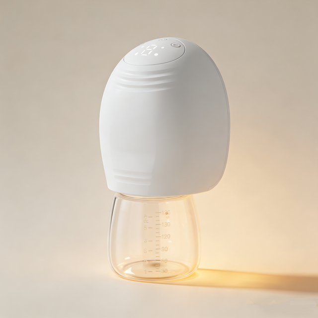 Hands Free Single Wore in Bra Electric Wearable Breast Pump Wireless With Milk Bottle for Breastfeeding