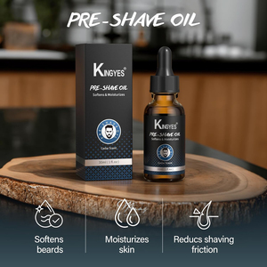 Aceite Pre-Afeitado KINGYES 30ml, Suaviza la <span class=keywords><strong>Barba</strong></span>, Hidrata la Piel, Afeitado Suave <span class=keywords><strong>para</strong></span> Hombres, Marca Privada OEM - Product Image 4