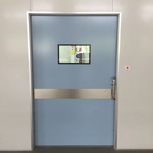 Porte coulissante automatique industrielle <span class=keywords><strong>en</strong></span> acier à isolation thermique à roulement rapide avec isolation phonique, résistance au feu de 4 heures, garantie de 2 ans - Product Image 4