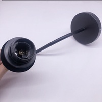 Lampe murale en cuivre DIY Ruyi, alimentation directe usine, douille E27, support de lampe 250V noir, garantie 3 ans