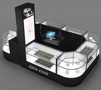 Koop Sieradenkiosk Voor Winkelcentrum Ketting Diamanten Glas Display Sieraden Showcase Luxe Sieraden Kiosken Voor Winkelcentrum
