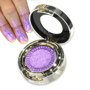 OEM grosir Vegan bebas ketel mata Chameleon rias wajah kuantitas tinggi metalik ditekan satu warna palet Eyeshadow berkilau - Product Image 5