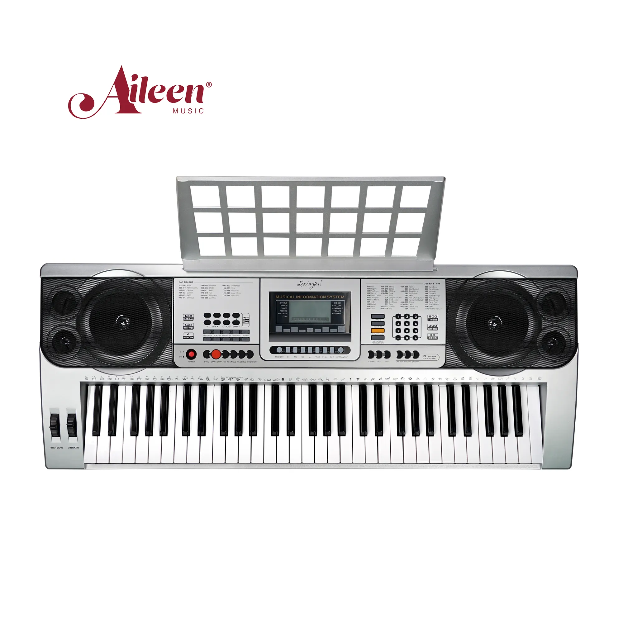 AileenMusic 61 키 시뮬레이션 피아노 키보드 LCD 디스플레이 음악 전자 오르간 (EK61222)