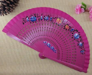 Abanico de Regalo Plegable de Bambú de 23 cm, Pintado a Mano, de Alta Calidad, con Diseño de Puntos Coloridos, Estilo Español, Venta al por Mayor - Product Image 3