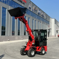 Mini-chargeuse sur pneus 807, chargeuse frontale, moteur diesel Kubota 17,2 kW, pompe hydraulique PWG, moment de charge élevé, capacité de charge 0,7 t, avec certification CE