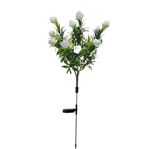 Lámpara Solar Impermeable con Forma de Gardenia <span class=keywords><strong>Artificial</strong></span> para Jardines y Patios - Iluminación Ambiental para Paisajes - Product Image 6