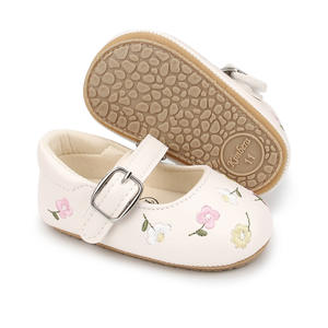 Zapatos informales antideslizantes de cuero Pu para niña pequeña, zapatos informales con estampado de flores para caminar, zapatos de vestir para niña pequeña, zapatos para niño pequeño - Product Image 4