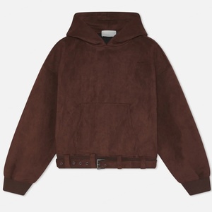 Concevez Votre Vêtement Streetwear de Marque : Sweats à Capuche Premium en Velours avec Poche Kangourou et Ceinture – Fabricant de Sweats à Capuche en Gros - Product Image 2