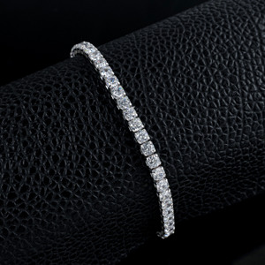 925 Silver Cubic Zirconia Tennis <b>Bracelet</b> - Product Image 3