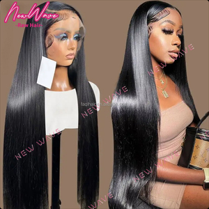 Las Mejores Pelucas Largas y Lisas de Cabello Humano Virgen con Encaje Frontal Transparente HD, Sin Pegamento, Doble Trama, de Alto Rendimiento, Hechas en India - Product Image 3