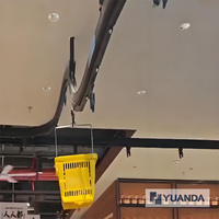 Système de convoyeur suspendu à faible bruit pour supermarché, ligne de convoyage aérien pour la logistique des aliments frais et des chambres froides de supermarché