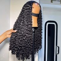 Pelucas de Cabello Humano Virgen Brasileño Rizado Birmano al por Mayor con Encaje Frontal para Mujeres Negras, Peluca Frontal Completa HD Barata