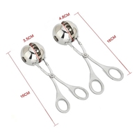 Alat Pembuat Bakso Klip Newbie Non Stick Boneka Daging Bola Sendok Pembentuk Sendok Memasak Stainless Steel Aksesoris Dapur