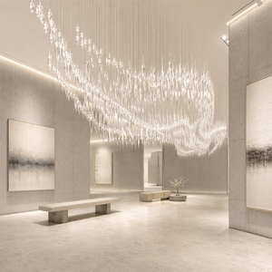 Lampadario in Vetro Soffiato a <span class=keywords><strong>Mano</strong></span> su Larga Scala per Progetti di Illuminazione di Hotel, Grandi Atriami, Ville, Centri Commerciali e Lounge - Product Image 4