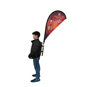 Straßen werbung Doppelseitiger Rucksack Flying Banner Flag