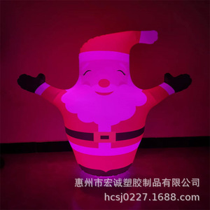 Inflatable Glowing Santa Claus Christmas Garden Decoration PVC Outdoor Yard Decor Lighted Holiday Figure - Product Image 3