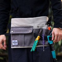 Sac de ceinture plissé en toile multicolore pour menuisier, kit de rangement multifonctionnel pour coiffeur, tablier simplicité urbaine
