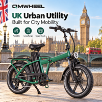 Vélo électrique pliable QMWHEEL F30 Pro avec pneus larges, 20 pouces, 250W 48V 45Ah, entrepôt UK, vente en gros