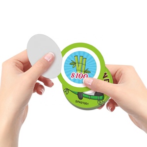 Tarjetas de Raspar Panda, Boletos de Juego con Temática de Cartas, Diseño Gratuito, Tarjetas de Papel Recubierto Reciclable, Rasca y Gana Personalizadas - Product Image 1